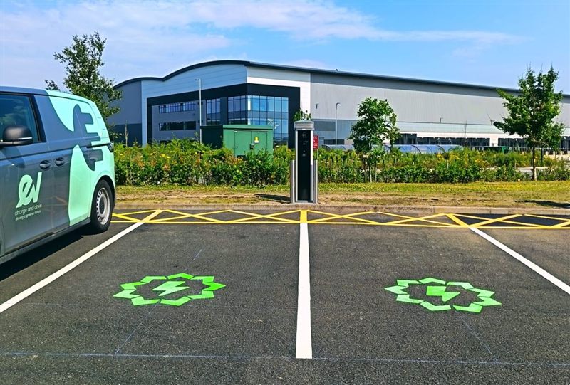EV bay symbols and yellow hatching